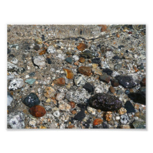 Granite Pebbles in het meer Tenaya bij Yosemite Foto Afdruk