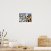 Granite Rock Cliff Lijst Uw foto toevoegen Poster (Keuken)