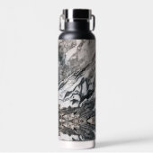 Granite Rock Marbling in Black, White en Grey Waterfles (Voorkant)