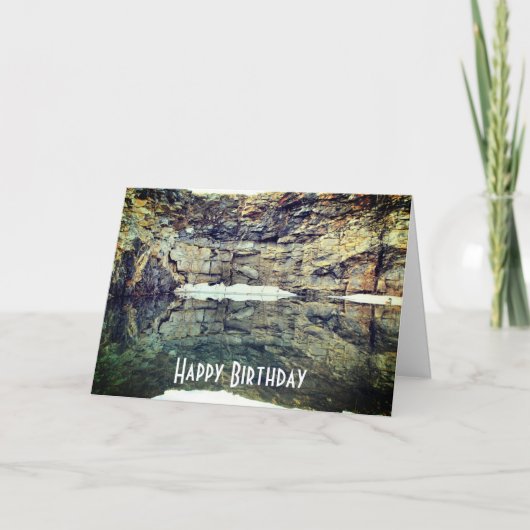 Granite Rock reflecteert 1 Natuur Birthday Kaart (Voorkant)