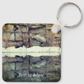 Granite Rock Wall reflecteert op maat Sleutelhanger (Achterkant)