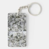 Granite Rock White met naam Sleutelhanger (achterkant)