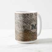 Granite Rockface Initiaal Coffee Mok U past aan (Voorkant rechts)