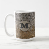 Granite Rockface Initiaal Coffee Mok U past aan (Links)