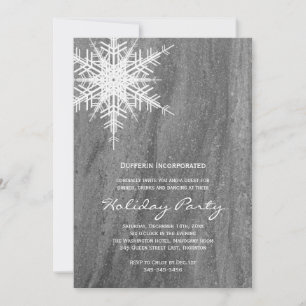 Granite & Snowflake Entreprise Fête Invitation