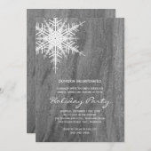 Granite & Snowflake Entreprise Fête Invitation (Devant / Derrière)