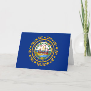 Granite Stater-vlag, vlag van New Hampshire Kaart
