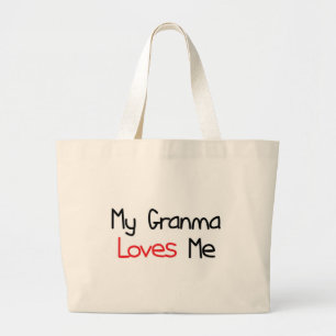 Granma houdt van mij grote tote bag