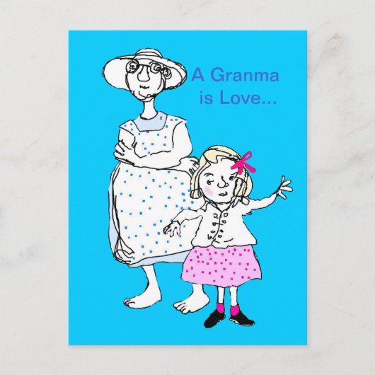 Granma is Love Briefkaart (Voorkant)