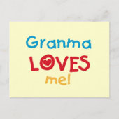 Granma Loves Me T-shirts en geschenken Briefkaart (Voorkant)