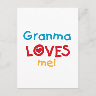 Granma Loves Me T-shirts en geschenken Briefkaart