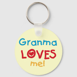 Granma Loves Me T-shirts en geschenken Sleutelhanger