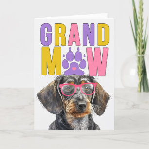 GranMAW Wirehair Dachshund HOND Grootouders Dag Feestdagen Kaart