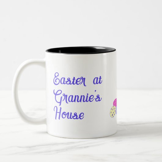 Grannies Pug Two-Tone Coffee Mok (Links)