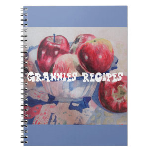 Grannies Recipes Red Apples Waterverf notebook Notitieboek