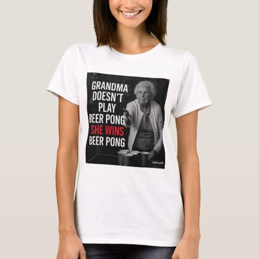 Granny Beer Pong, T-shirt (Voorkant)
