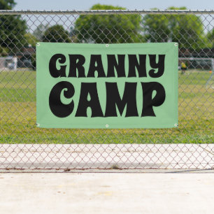 Granny Camp Retro Tekst Spandoek