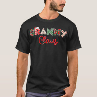 Granny Claus Santa Hat Merry Christmas Cute Granny T-shirt