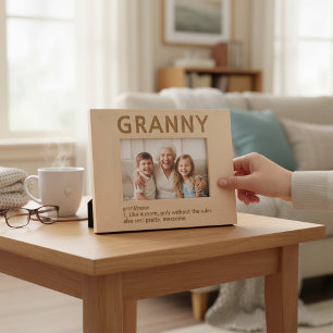 Granny Definition Laser geëtst Afbeelding Lijst Gegraveerde Lijstjes