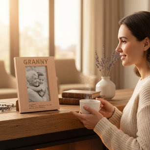 Granny Definition Laser geëtst Afbeelding Lijst Gegraveerde Lijstjes