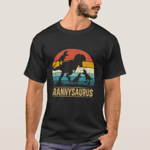 Granny Dinosaur T Rex Grannysaurus 3 kinder Funny T-shirt