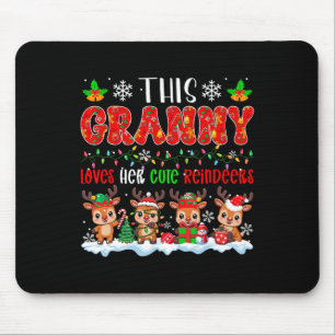 Granny houdt van haar Schattigee rendieren Xmas Gr Muismat