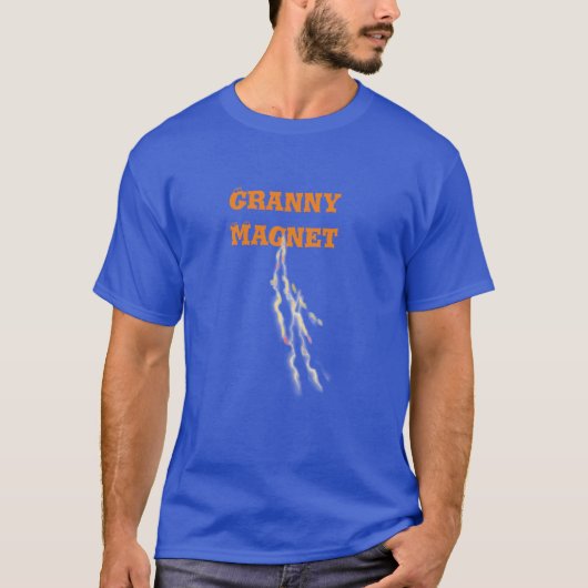 Granny Magnet T-Shirt - pas aan (Voorkant)