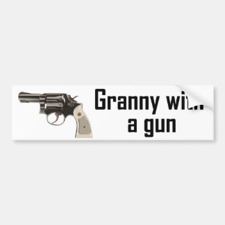 Granny met een Pistool Bumpersticker