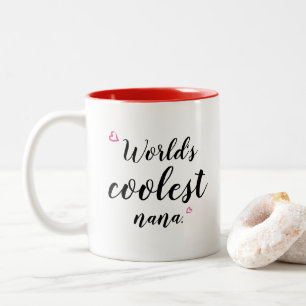 granny mug "La nana la plus cool du monde" texte d