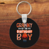 Granny Of The Birthday Boy Basketball Lover Matchi Sleutelhanger (Voorkant)