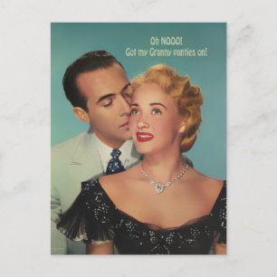 Granny Panties ~ Briefkaart/uitnodigingen Briefkaart