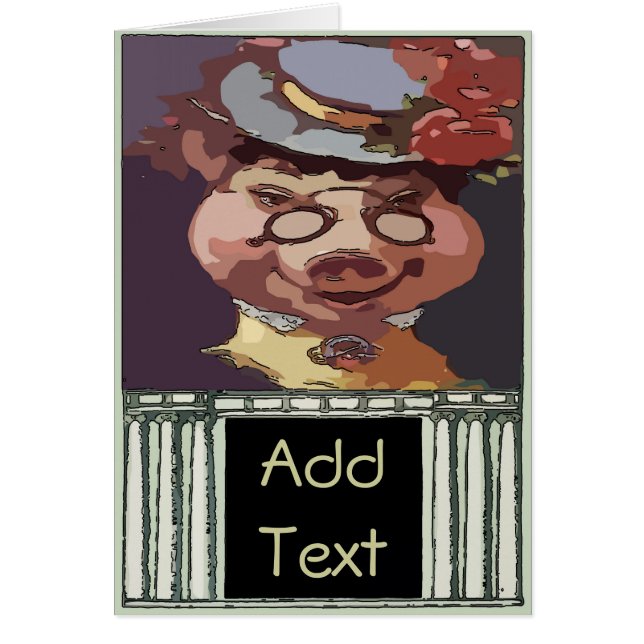 Granny Pig Card (Voorkant)