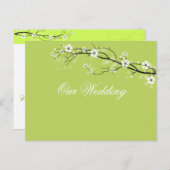 Granny Smith appelbloesems save date/DIY kleur Aankondigingskaart (Voorkant / Achterkant)