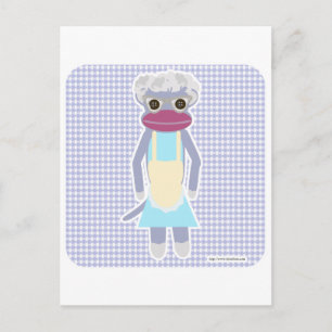 Granny Sock Monkey Briefkaart