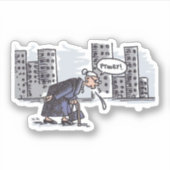 Granny Spitting! autocollant de contour (Devant)