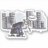 Granny Spitting, contoursticker. Sticker (Voorkant)