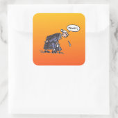 Granny Spitting ! gros autocollants carrés (Sac)