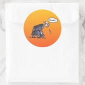 Granny Spitting! gros autocollants ronds (Sac)