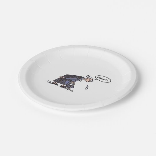 Granny Spitting paper borden Papieren Bordje (Gekanteld)