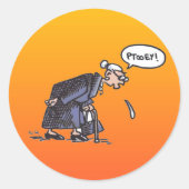 Granny Spitting ! petits autocollants ronds (Devant)