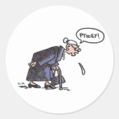 Granny Spitting ! ronds petits autocollants (Devant)