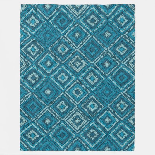 Granny Squares Fleece Deken (Voorkant)