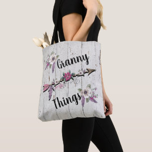 Granny Things, Feathers and Flowers Sac fourre-tou