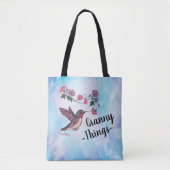 Granny Things, Hummingbird and Flowers Sac fourre- (Devant)