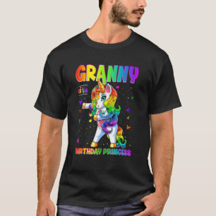 Granny van de Birthday Princess Girl Flossing Unic T-shirt
