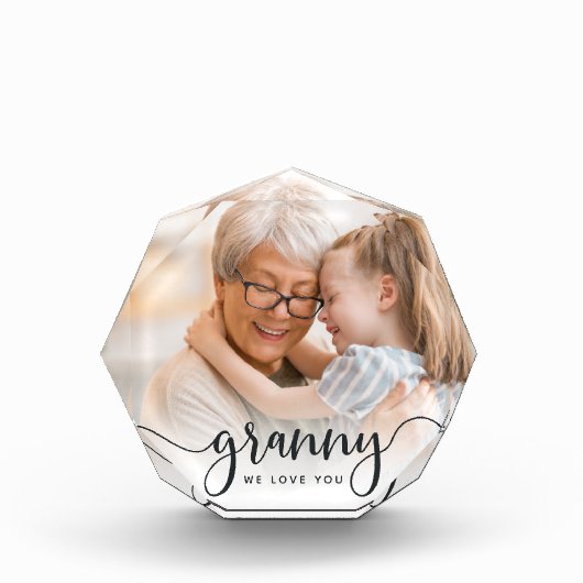 Granny We houden van je | Grandma Script Overlay Fotoblokken (Voorkant)