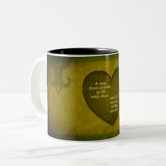 Granny's Hug-Mok Tweekleurige Koffiemok (Voorkant links)