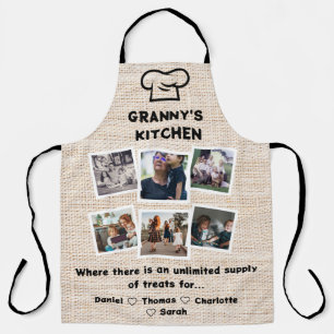 Granny's Keuken Met Custom 6 Foto's & Namen Schort