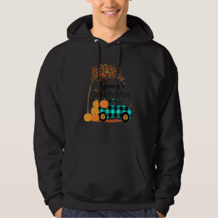 Granny's Little Pumpkins Truck Green Play Autumn Hoodie