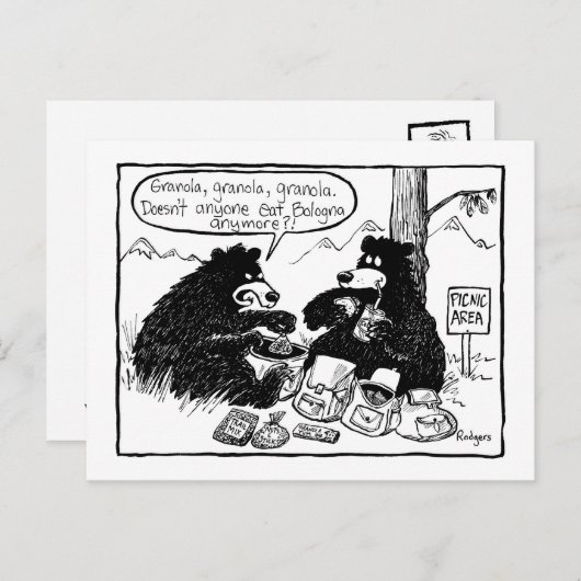 granola-beren briefkaart (Voorkant / Achterkant)